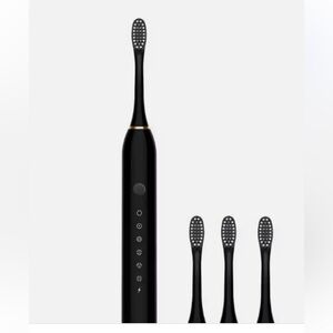 Electric Toothbrush with 3 Replacement Heads - Black